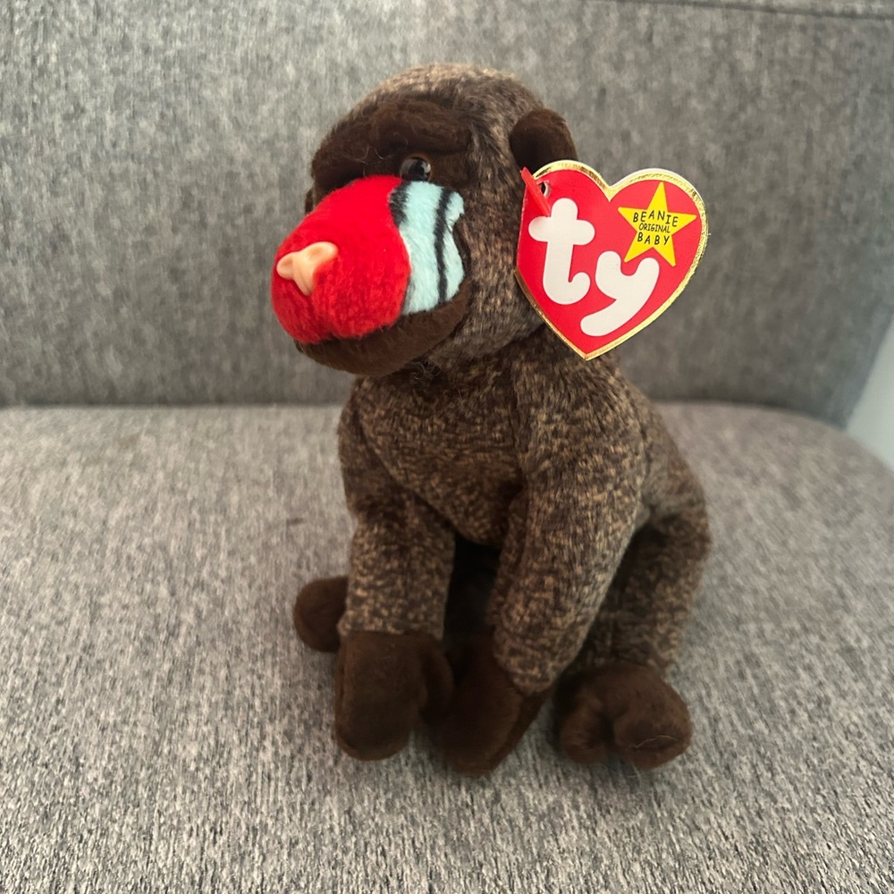 💸“Cheeks” the Baboon Ty Beanie Baby 💸